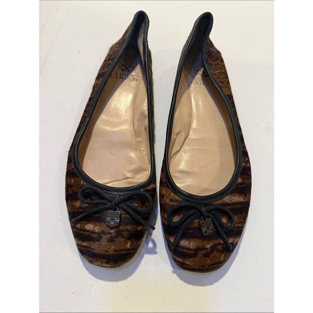Vince Camuto Tiger-Print Ballet Flats with Black Trim
